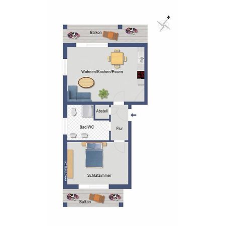 קורסוואנדט Villa Kaja Wohnung Achterland מראה חיצוני תמונה